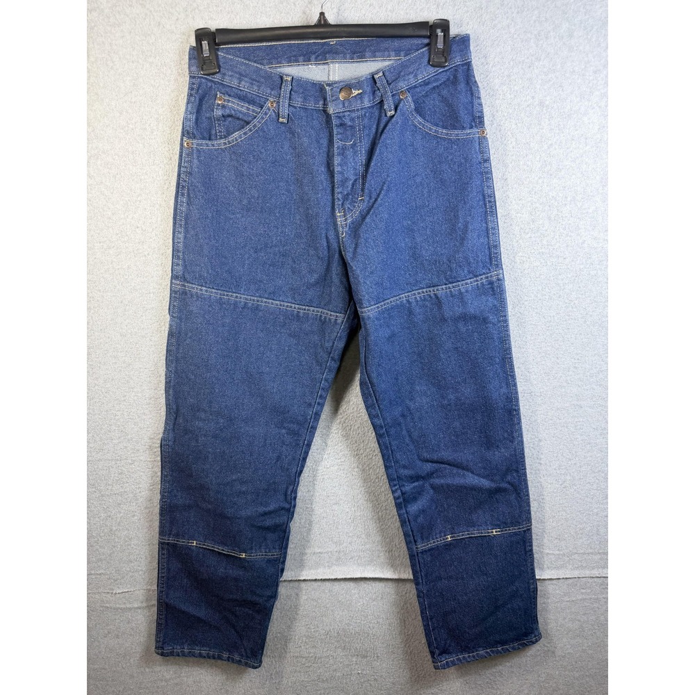 Dickies Jeans Mens 30x30 Blue Dark Wash Denim Relaxed Fit Carpenter Workwear